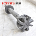 Aluminum degasser graphite pole and impeller